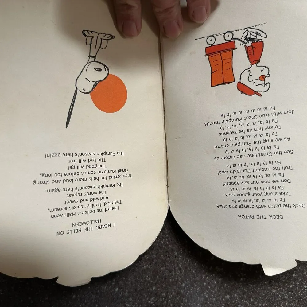 Peanuts Halloween Lot – 2011 Trick or Treat Tin + Vintage Pumpkin Carols Book